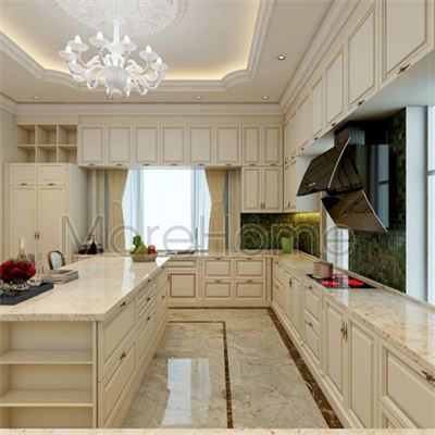 Thiết kế nội thất phòng bếp cao cấp phong cách tân cổ điển