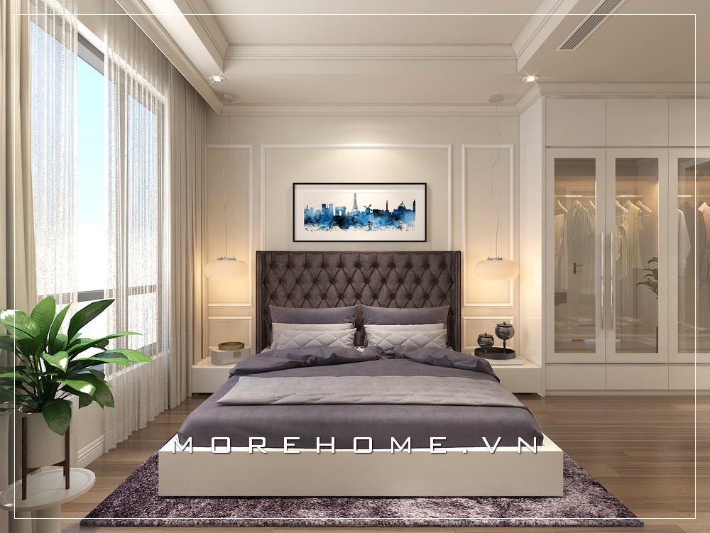 Hình ảnh các mẫu giường ngủ bọc nỉ đẹp được yêu thích 