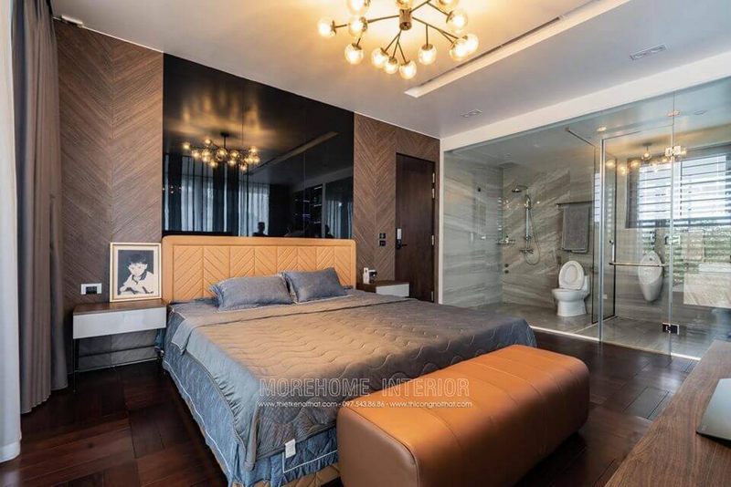 Lắp đặt nội thất phòng ngủ hiện đại cho biệt thự Hà Tĩnh