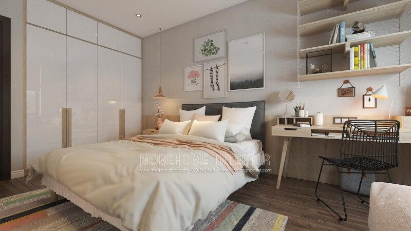 Bộ tranh canvas 4 bức treo tường độc đáo, sinh động tạo nét trẻ trung, đáng yêu cho phòng ngủ con gái.
