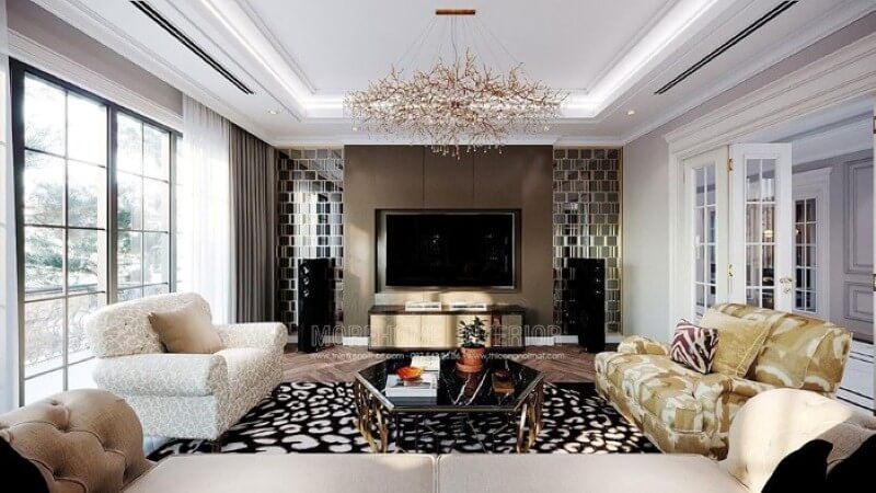 Trang trí phòng karaoke gia đình, đẹp, sang trọng.
